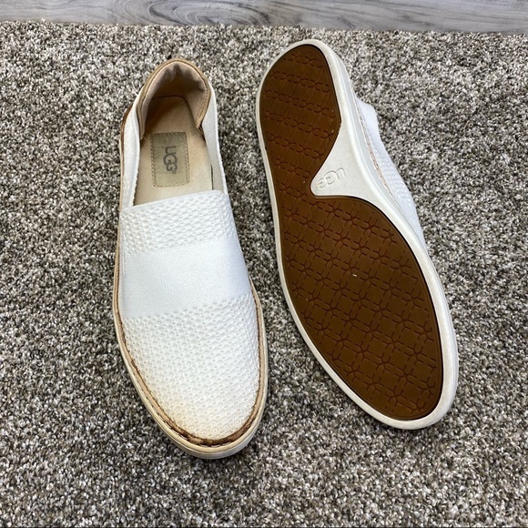 UGG Sammy Sneaker WHITE RIB KNIT 8.5 - Picture 7 of 10